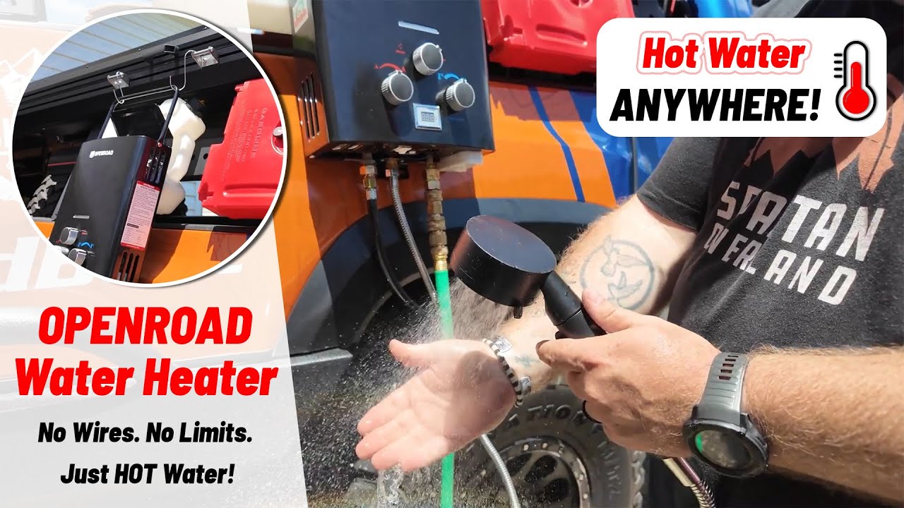 OPENROAD Water Heater Install & Test on Tacoma | Hot Showers for Overlanding & Camp Life