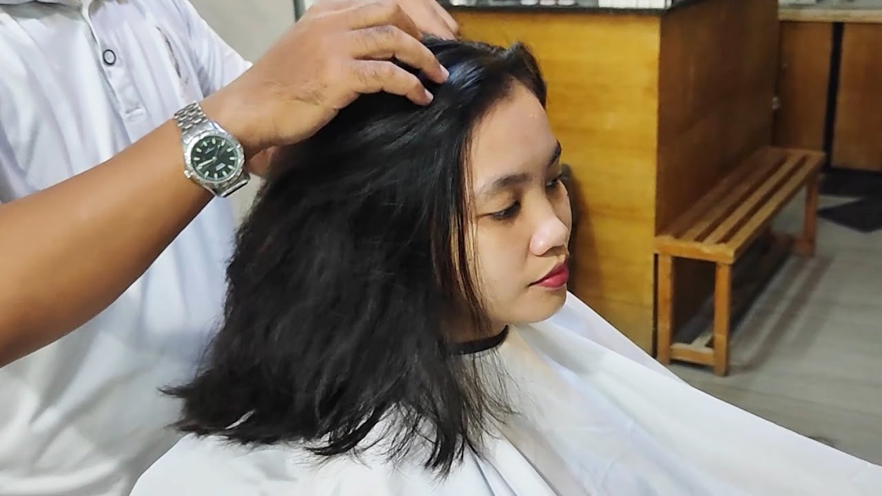Big hair girl gets a surprise haircut