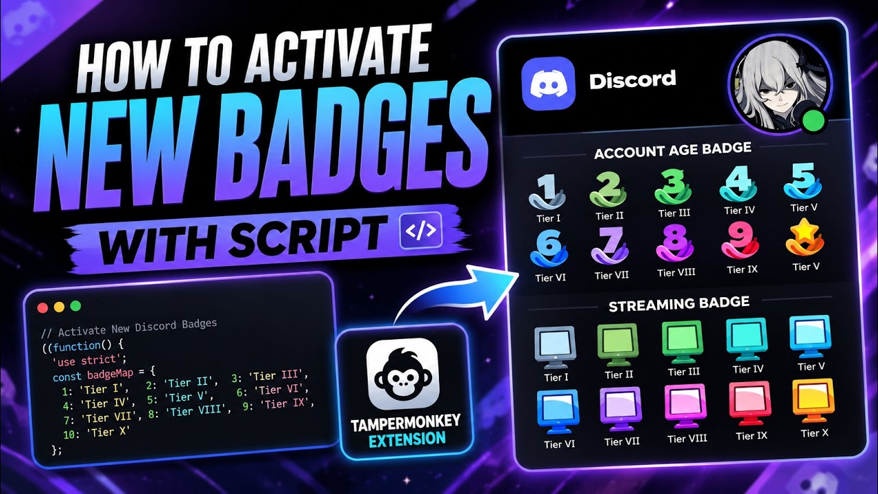 🚀 HOW TO ACTIVATE THE NEW DISCORD BADGES WITH A SCRIPT!  (FULL GUIDE)