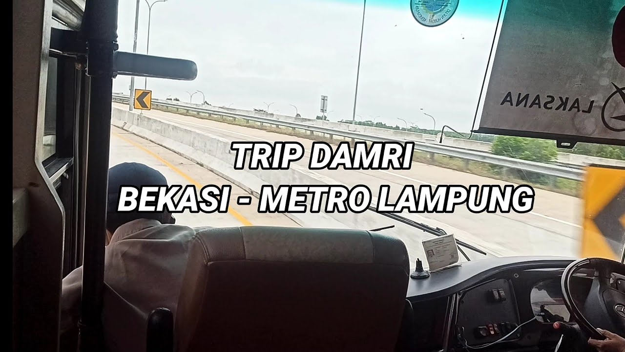 Trip bus DAMRI Bekasi - Metro Lampung kelas bisnis