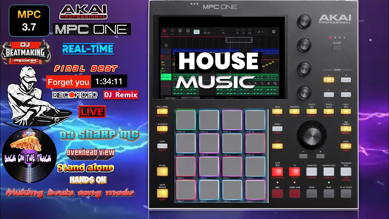 AKAI MPC ONE - #537 deep house making beats and tracks song mode #DJ_SharpMC_LIVE,#MPC_ONE,#MPC