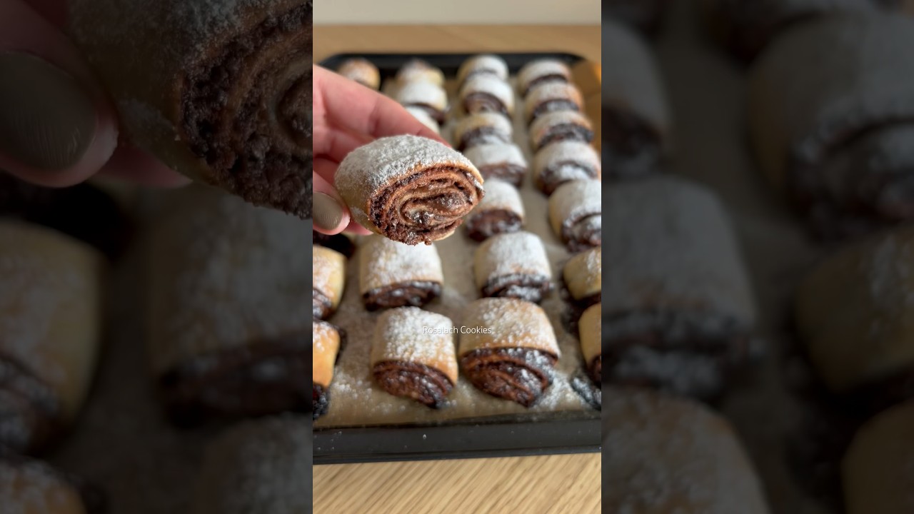 Rosalach - Israeli Chocolate Rolled Cookies✨☕️🍫😍 #chocolate #nutella #cookies #rolls #yummy