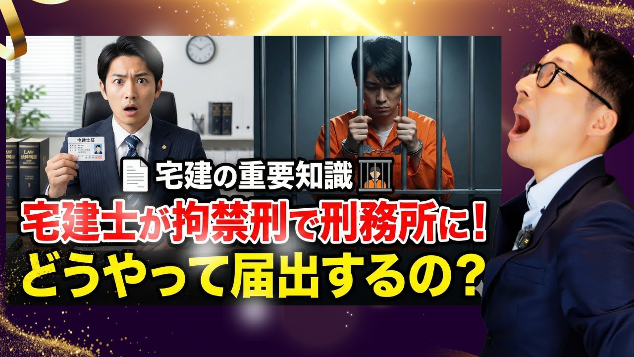 【宅建士が刑務所に！】宅建士が拘禁刑で収監されたら、どうやって免許権者に届出るの？試験問題で出る知識だけど、実際どうしてるの？初心者向けに解説講義。宅建合格ラジオ