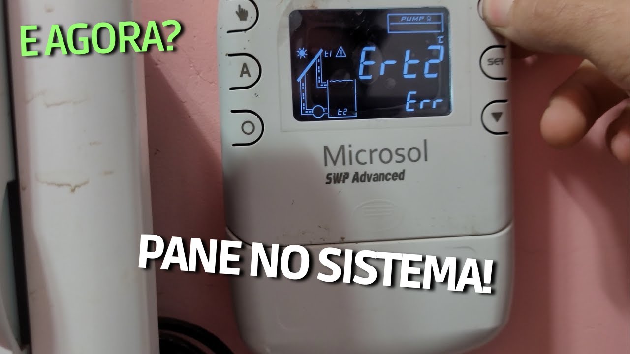 CONTROLADOR Microsol FULL GAUGE, ERRO Ert2. TROCA do sensor da PISCINA da Mãe. não funga no AUTO.