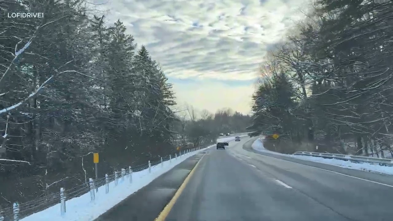 Soft Sunlight & Snow ❄️ Scenic Drive Through Saratoga Springs
