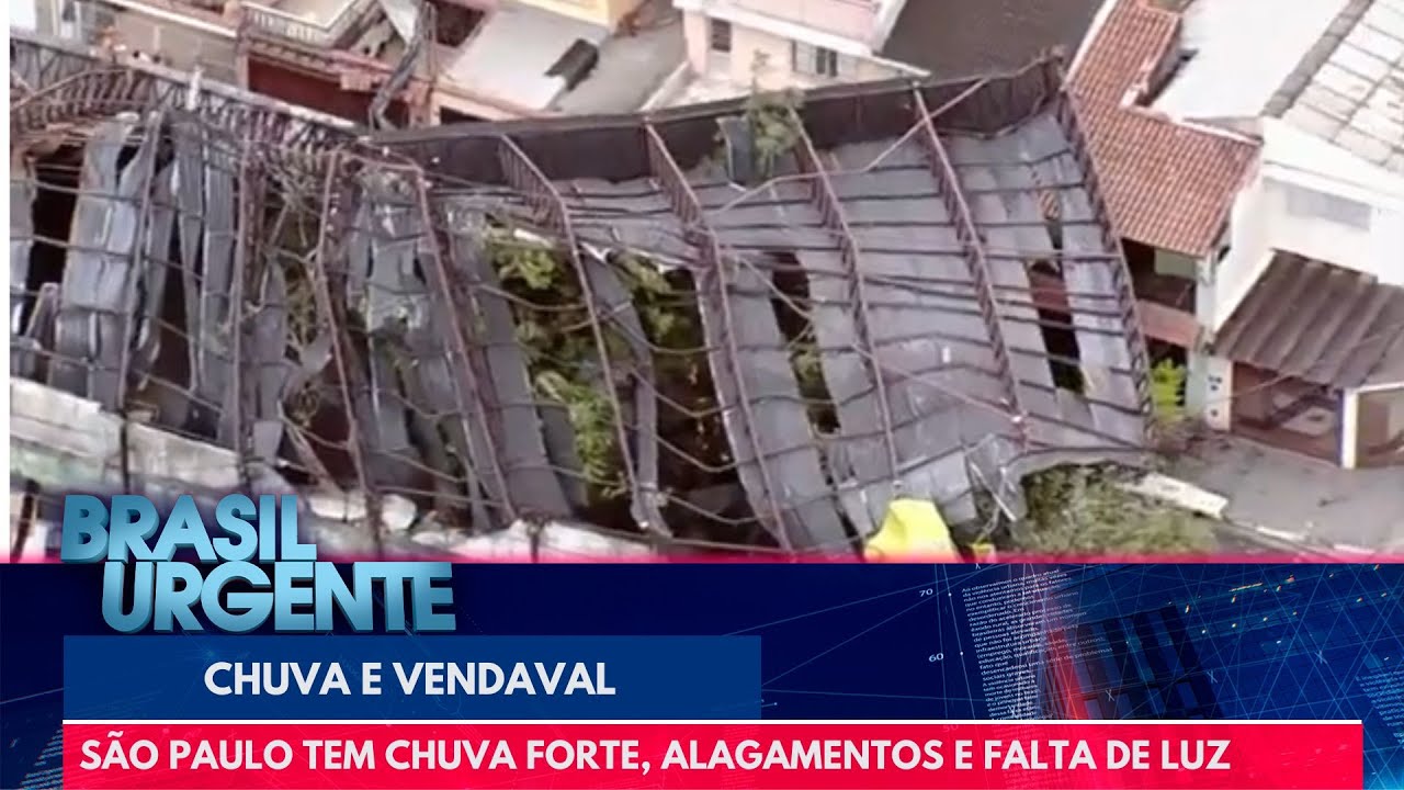 S&atilde;o Paulo tem chuva forte, alagamentos, ventania e falta de luz | Brasil Urgente