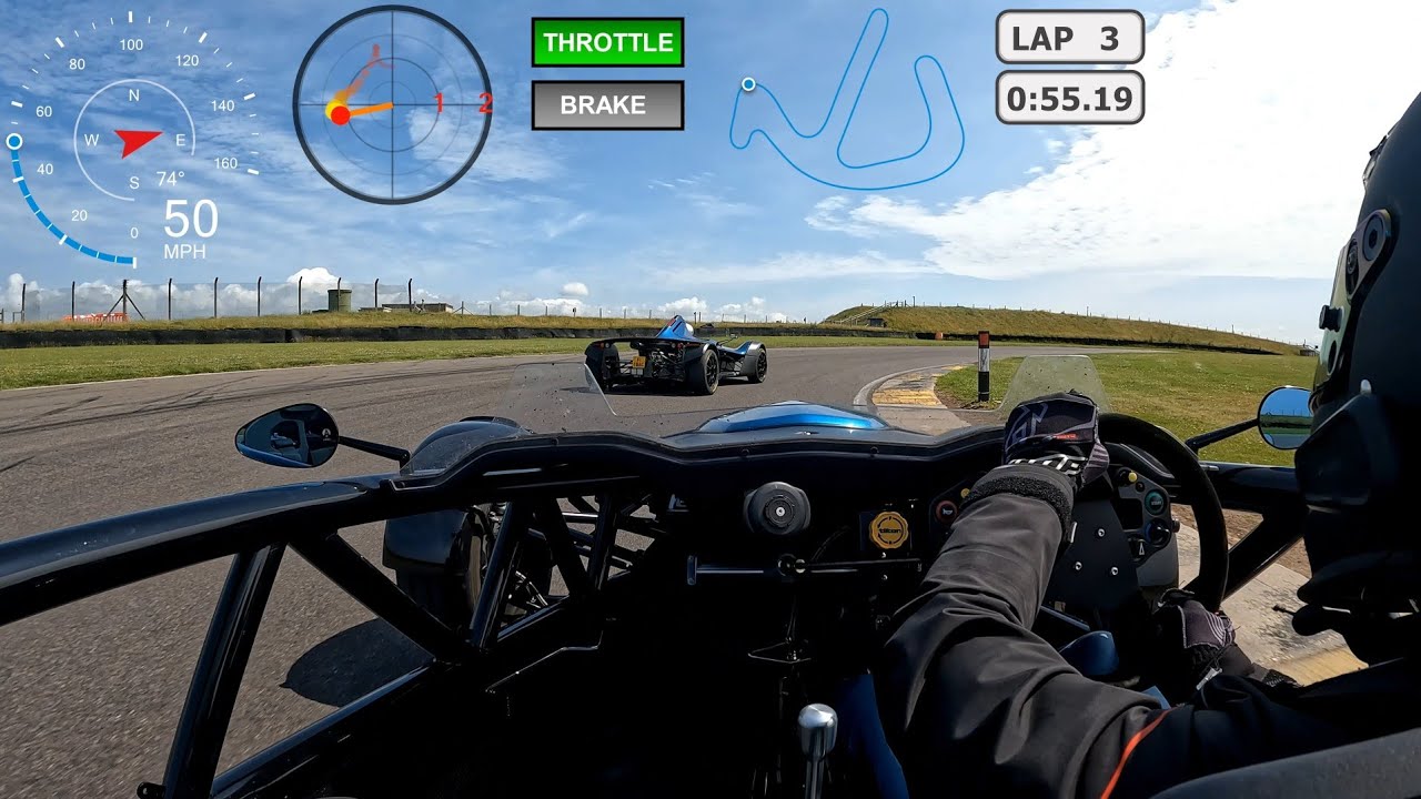 Ariel Atom 4 vs BAC Mono - Angleysey International Circuit - 18 Jun 25 - Racebox Dashware GoPro