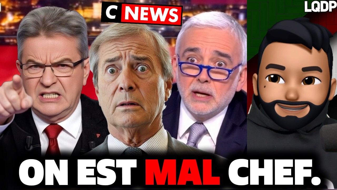 M&eacute;lenchon d&eacute;monte Bollor&eacute;, Pascal Praud insult&eacute; de GUIGNOL, Aurore Berg&eacute; et Barbara pro 🇮🇱 humili&eacute;es