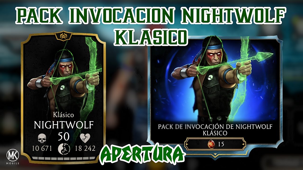 BUSCAMOS AL LOBO NOCTURNO 🐺 Apertura Pack Invocación Nightwolf Klásico | Mortal Kombat Mobile 