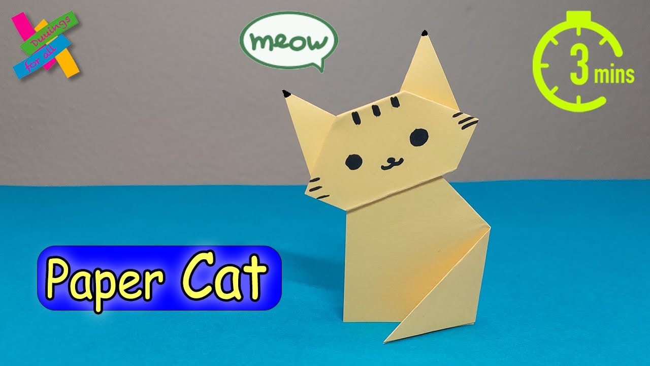 Origami CAT in 3 min | DIY Easy | How to make a cat | Fold Tutorial