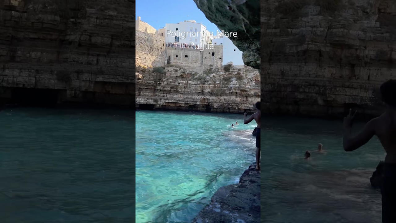 Polignano a Mare spiaggia Lama Monachile Puglia Italia 