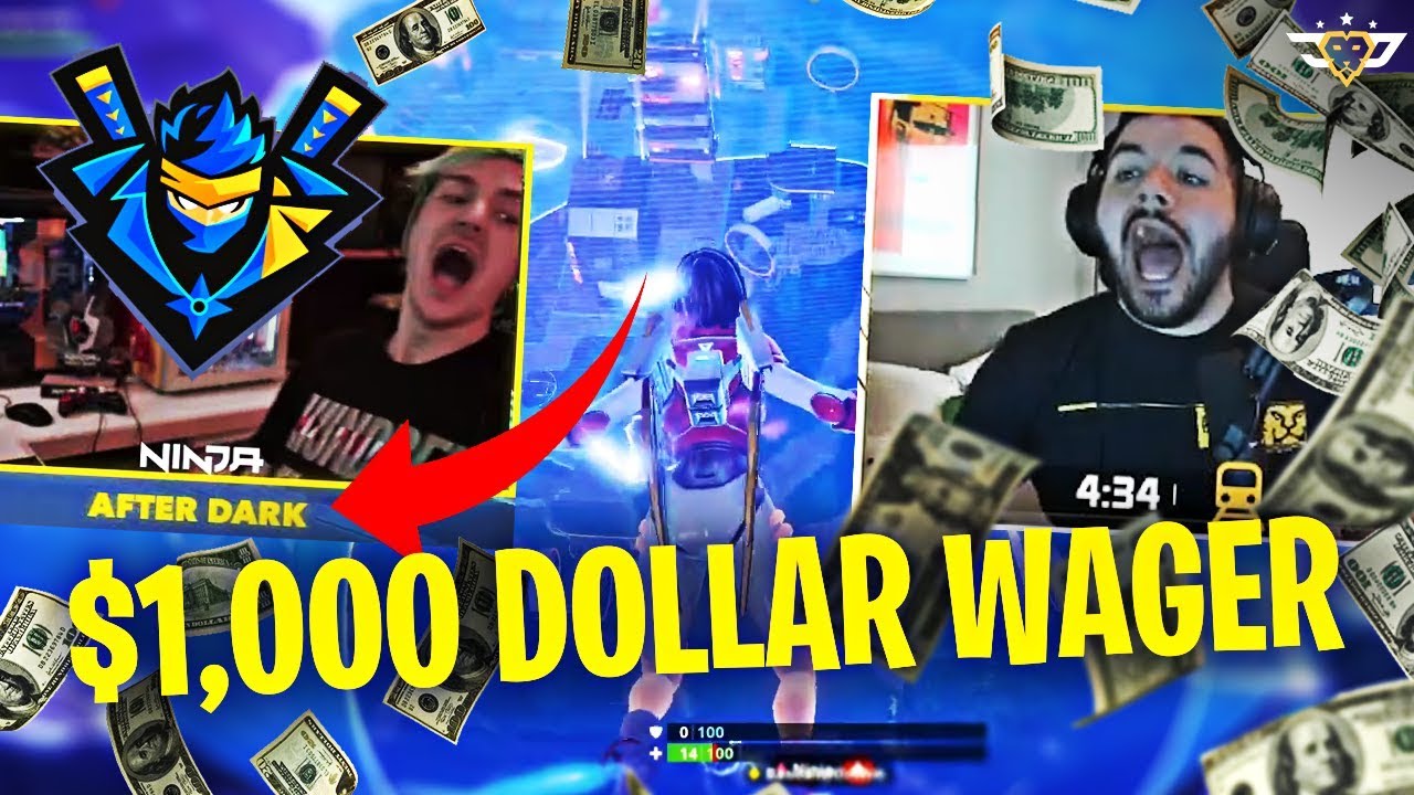 AFTER DARK NINJA $1,000 WAGER! WE BOTH CAST?! (Fortnite: Battle Royale)