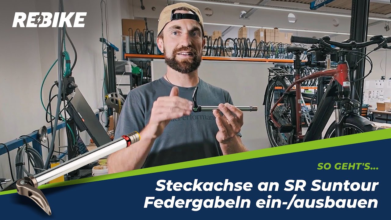 Steckachse an SR Suntour Federgabel ein- und ausbauen, so geht's | Rebike.com