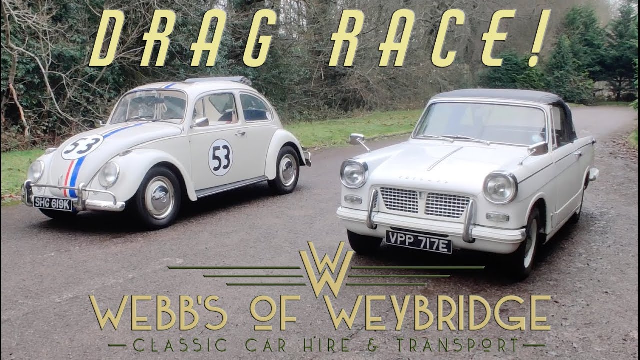 Classic Car Drag Race 3 - Triumph Herald vs VW Beetle 'Herbie'