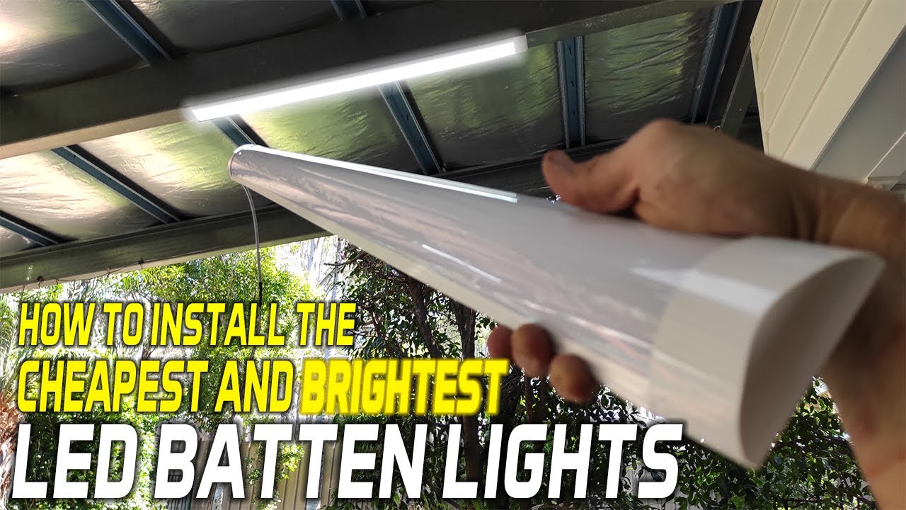 Замените старые лампы Fluro Batten на эти НОВЫЕ ДЕШЕВЫЕ СУПЕРЯРКИЕ СВЕТОДИОДНЫЕ ЛАМПЫ! // Как их ...