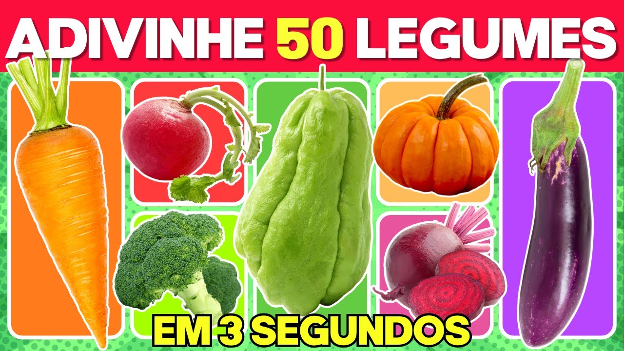 ADIVINHE 50 LEGUMES E VERDURAS EM 3 SEGUNDOS 🥕🍆🥒🥔| Planeta Quiz
