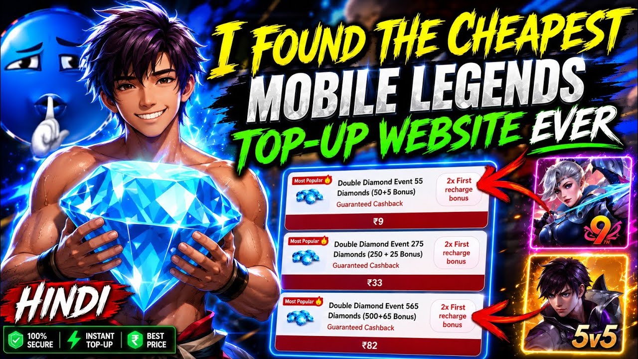 ( HINDI ) BEST WEBSITE TO RECHARGE MOBILE LEGENDS DIAMOND IN INDIA 2026 
