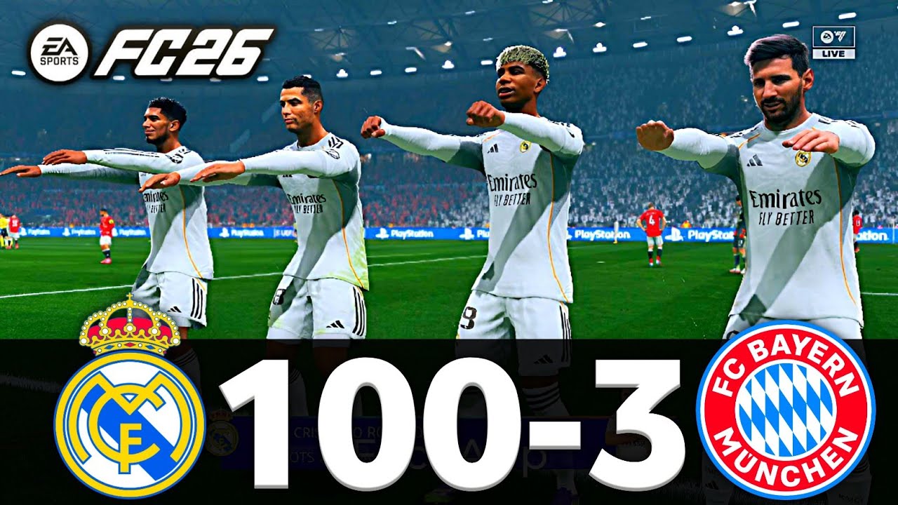 FIFA 26 - MESSI, RONALDO, MBAPPE, NEYMAR, ALL STARS | REAL MADRID 100-0 FC BAYERN