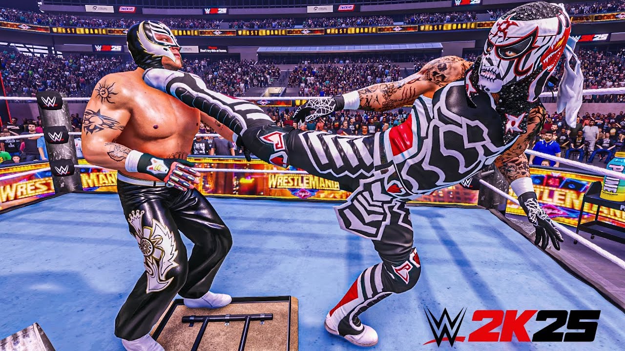 WWE 2K25 Рей Мистерио против Пенты, полный матч на WrestleMania 41