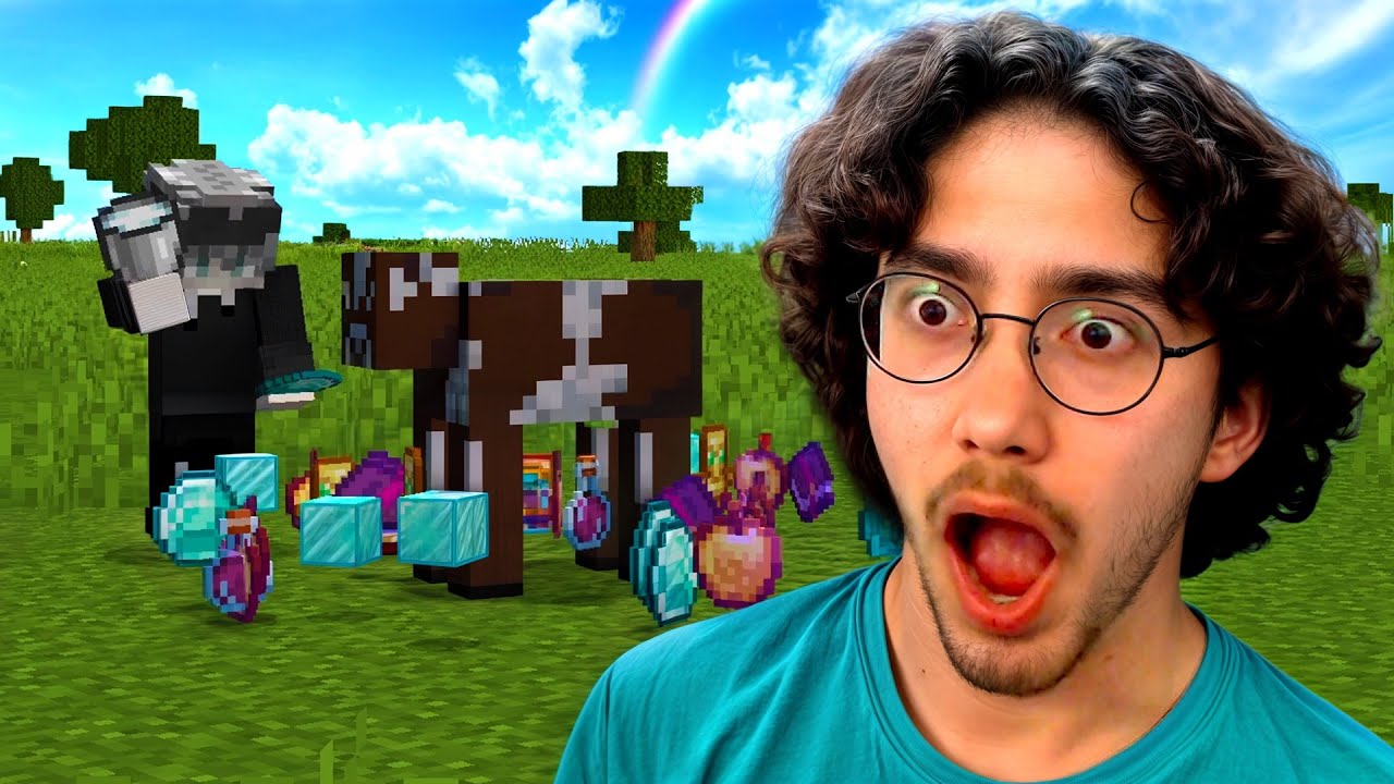 מיינקראפט אבל פרות מביאות לוט OP ?!