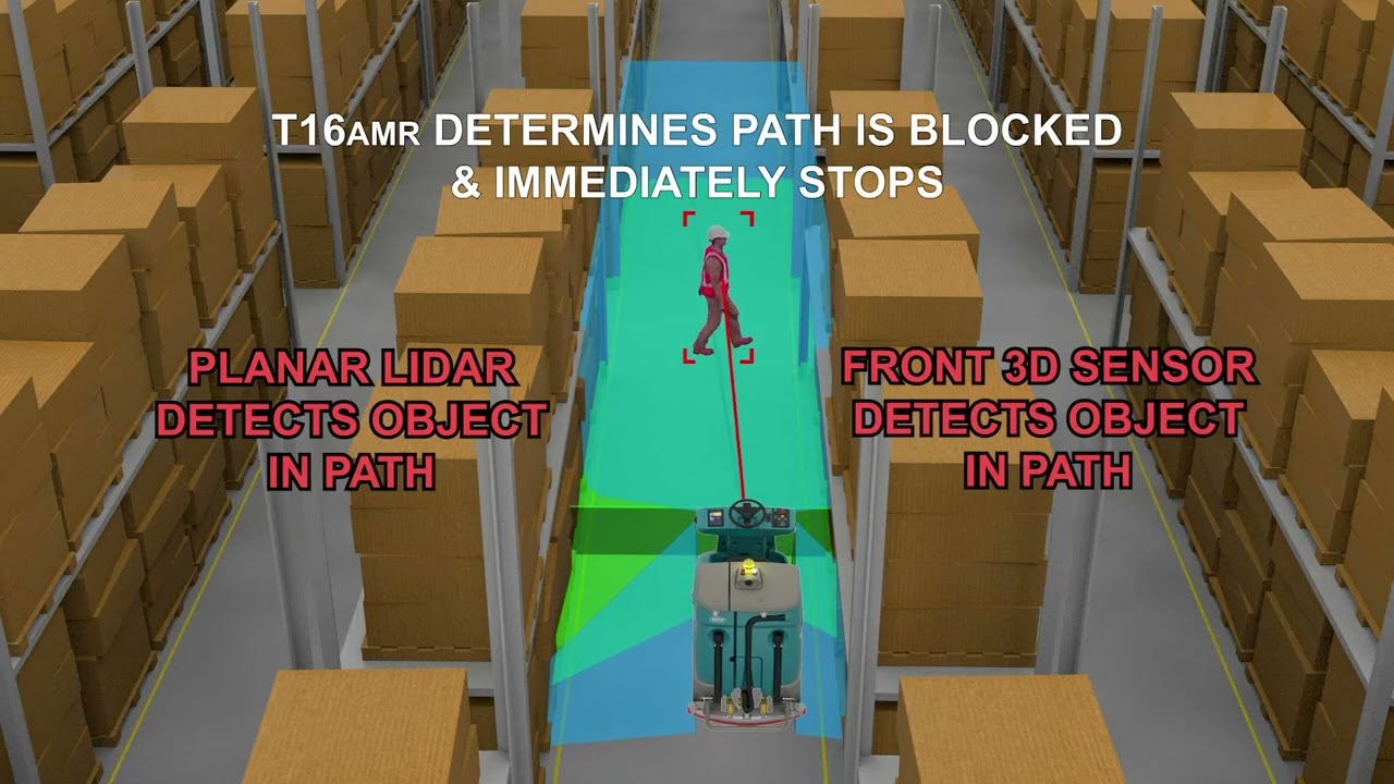 Tennant T16AMR Robotic Scrubber Vision & Navigation Demo