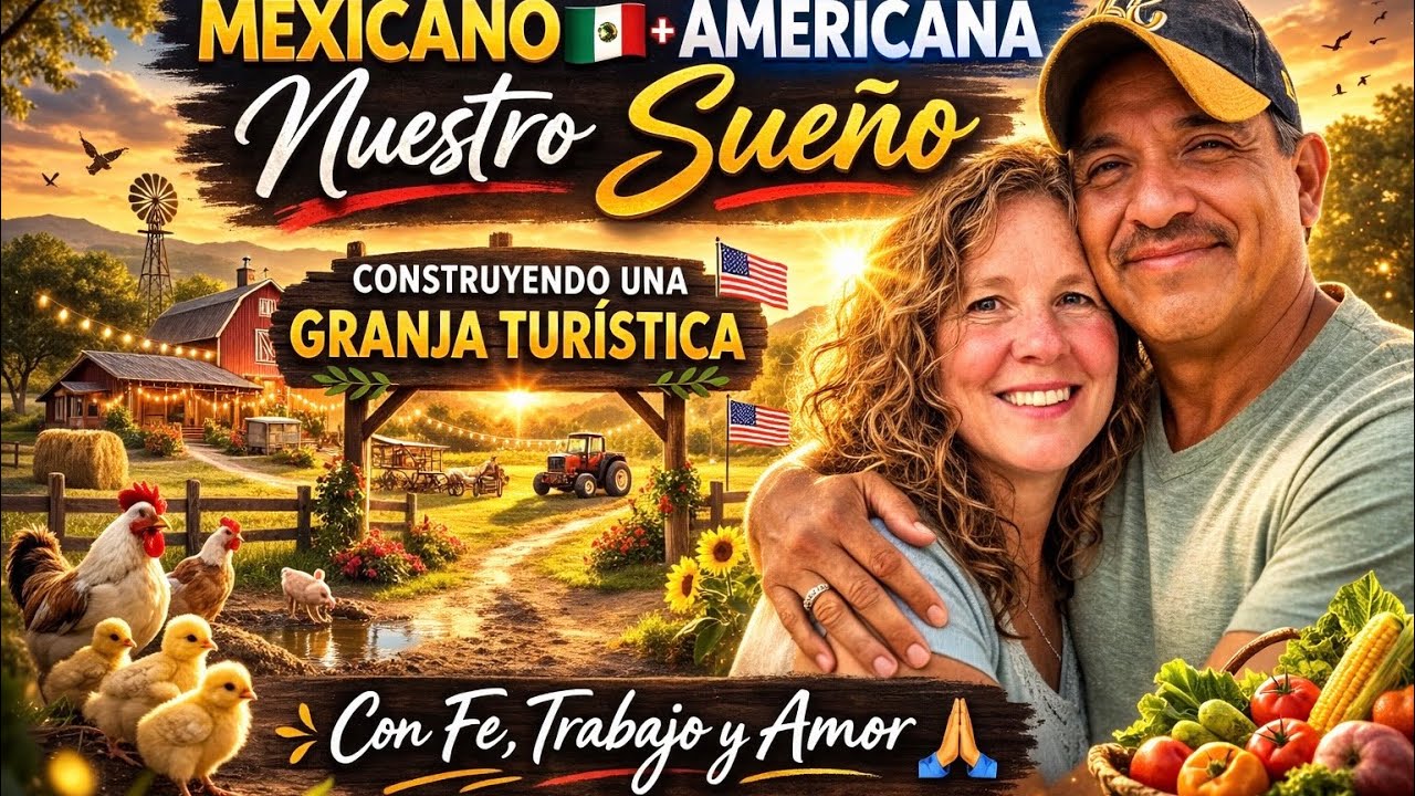 Mexicano 🇲🇽 y Americana 🇺🇸Construyendo una Granja Turística!🐔✨