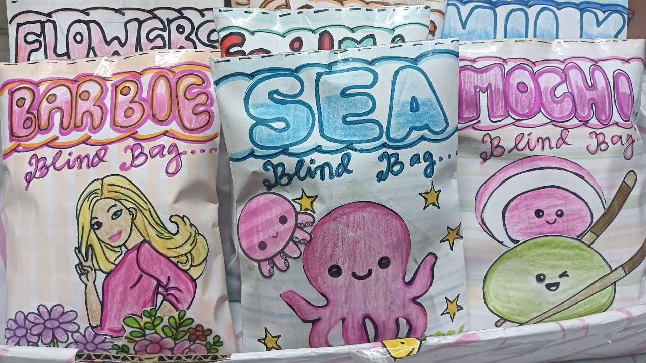 Random Mini Blind Bag Opening ASMR part2!#paperdiy #blindbag #asmr #opening #mini #mochi #sea 