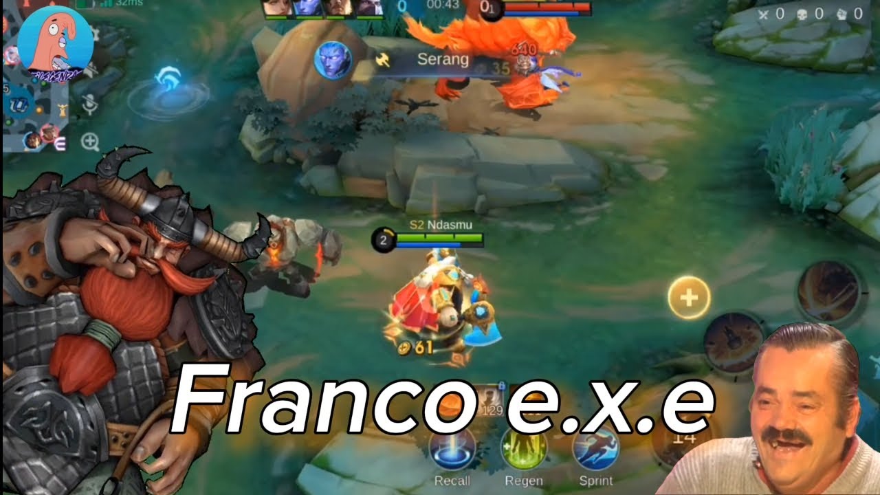 Mending lu pada surend dah, Gameplay Franco| E.x.E| #mobilelegends #trending #memecringe #mlbb #exe 