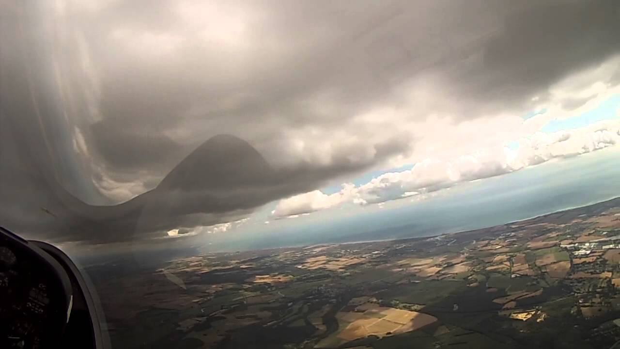 Solo in the Astir gliding around Sussex