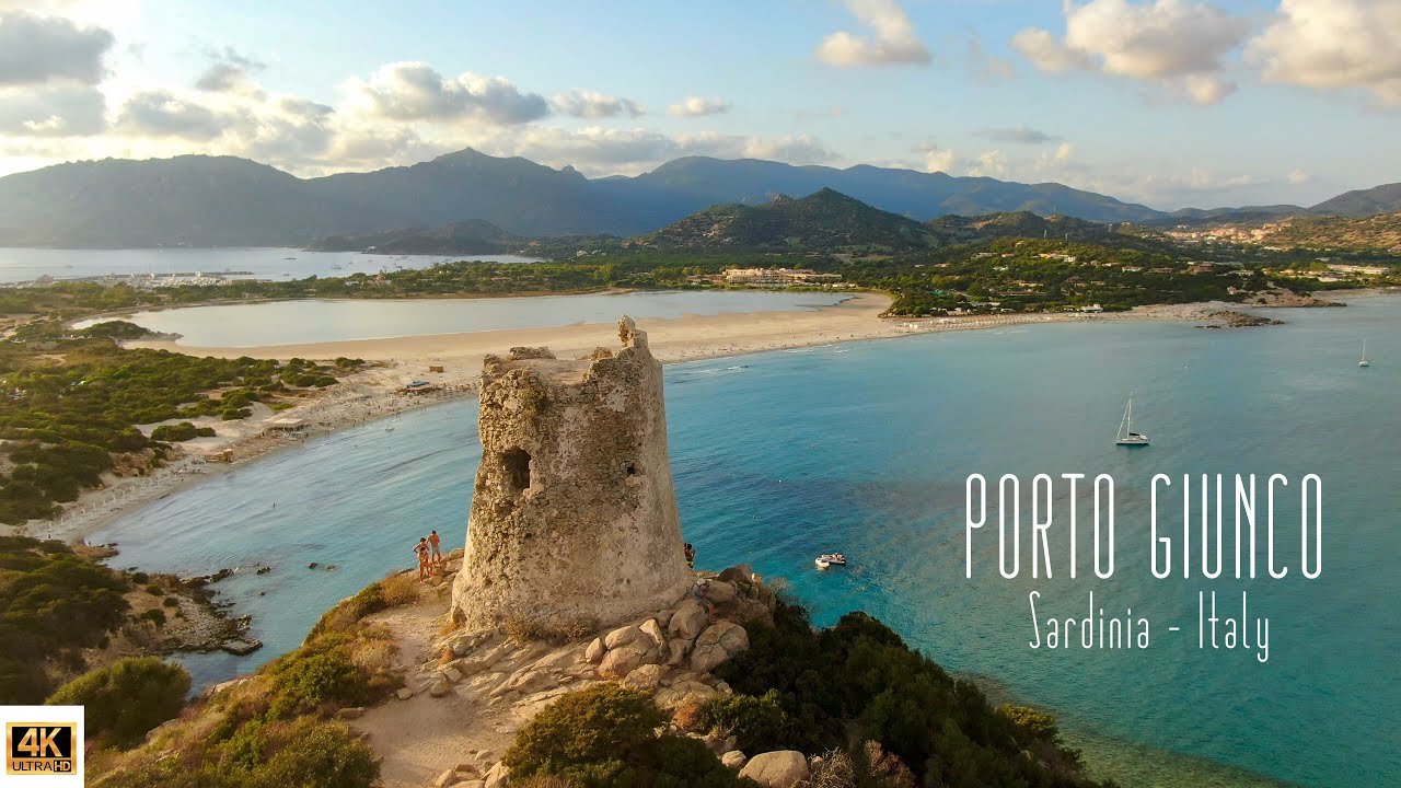 🇮🇹 4K drone video of Porto Giunco, Sardinia, Italy.
