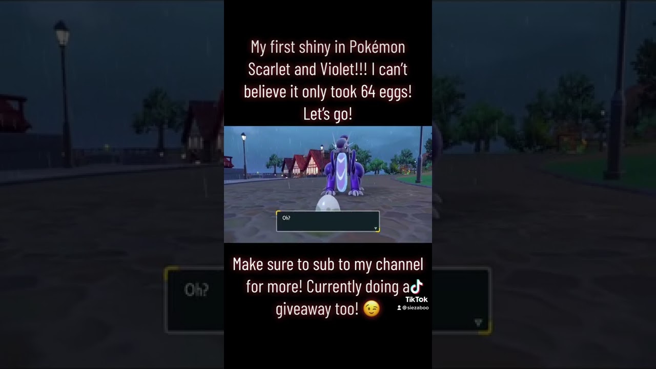 My FIRST shiny in Pok&eacute;mon Scarlet and Violet!!! Only 64 Eggs! ✨