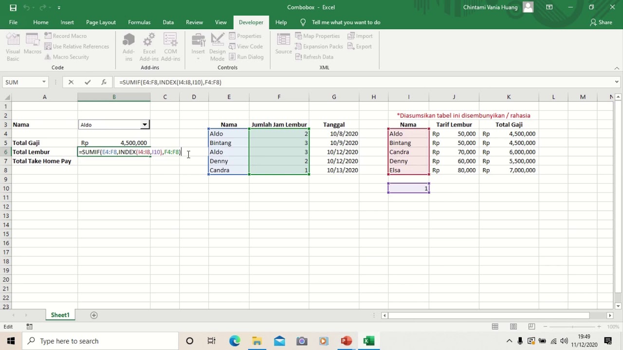 Cara Menggunakan Combo Box di Microsoft Excel