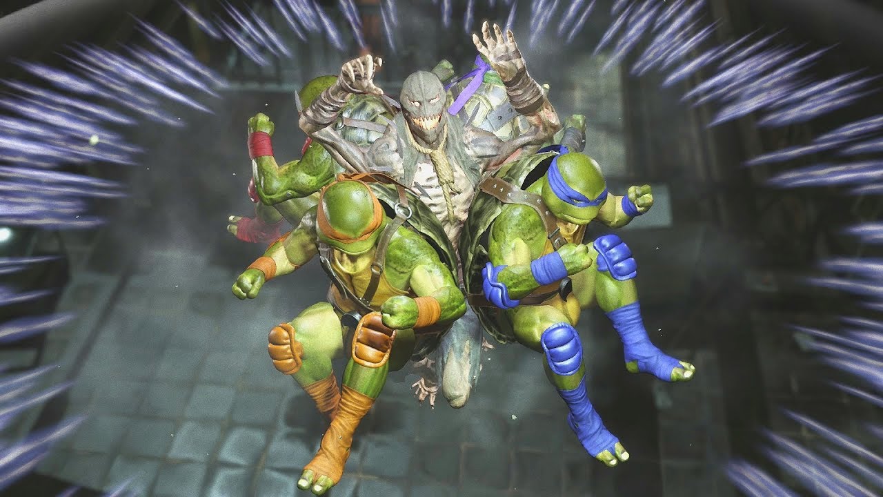 Injustice 2: TMNT Vs Scarecrow | All Intro/Interaction Dialogues & Clash Quotes + Super Moves