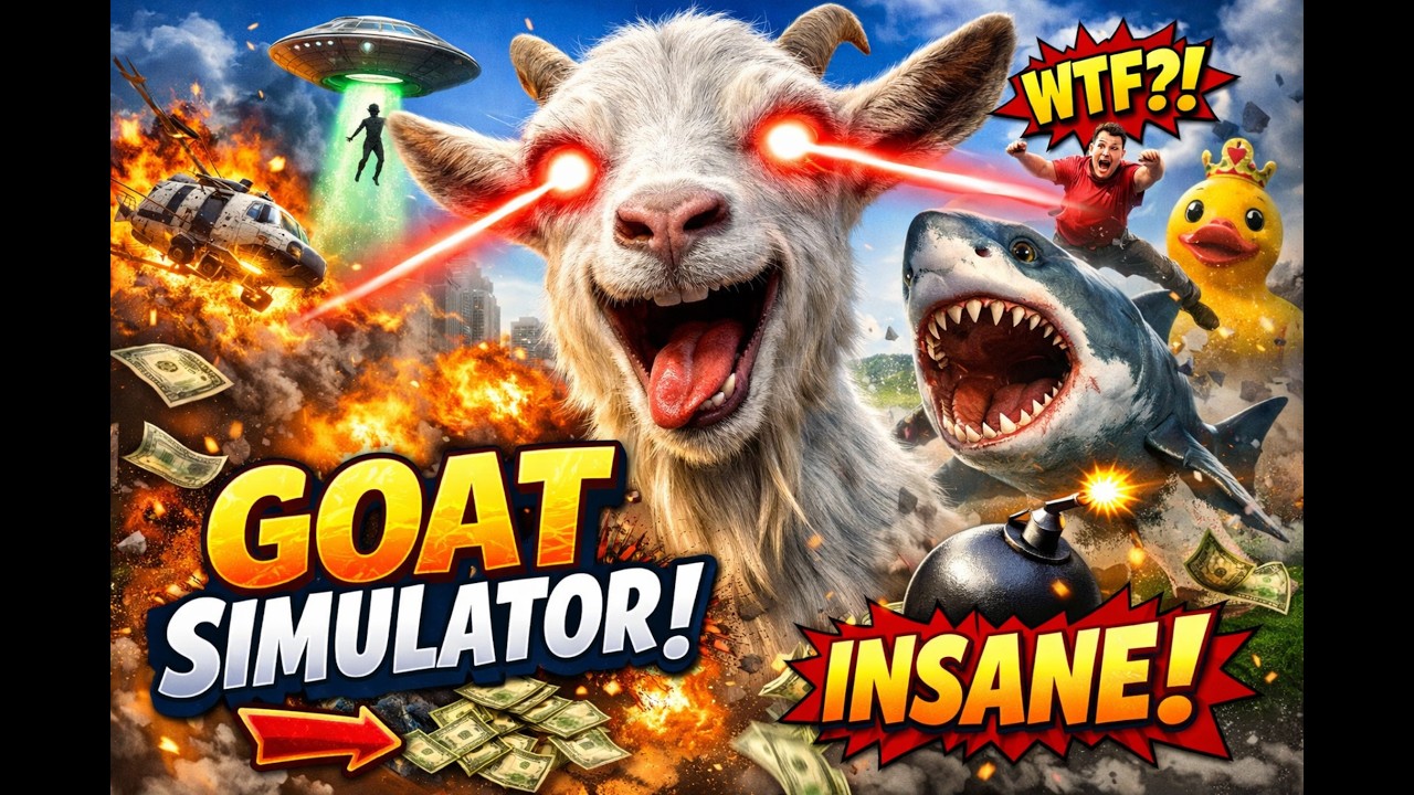 NUNCA JOGUE GOAT SIMULATOR ASSIM… DEU MUITO RUIM! 🐐🔥
