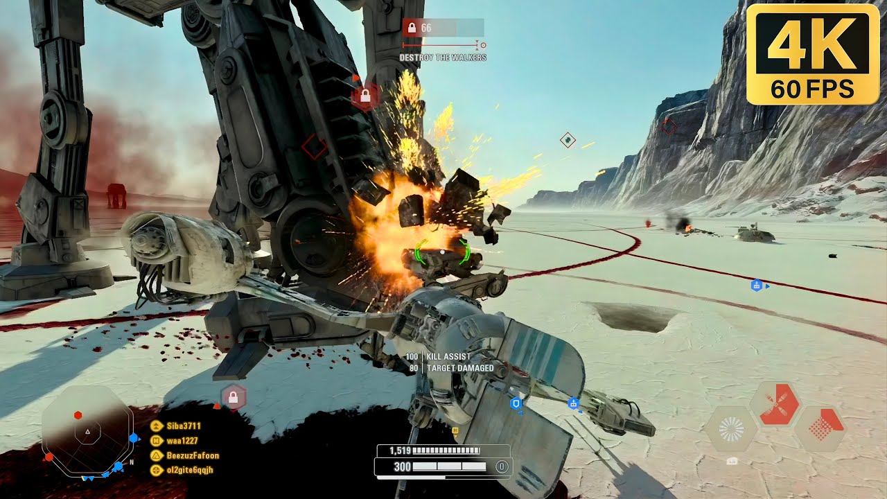 EPIC SPEEDER ASSAULT! AT-M6 Takedown & Intense Base Defense - Star Wars Battlefront 2 (4K)