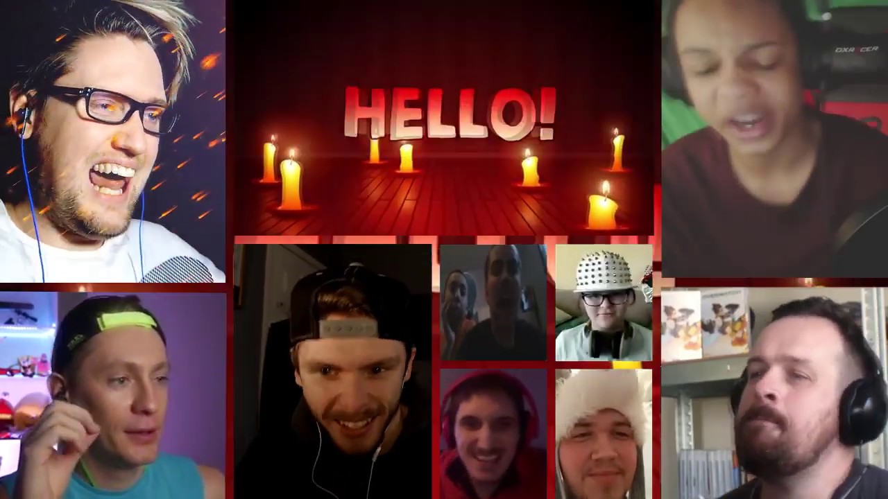 [VERSION 2.0] HELLO NEIGHBOR SONG (GET OUT) LYRIC VIDEO - DAGames [REACTION MASH-UP]#149
