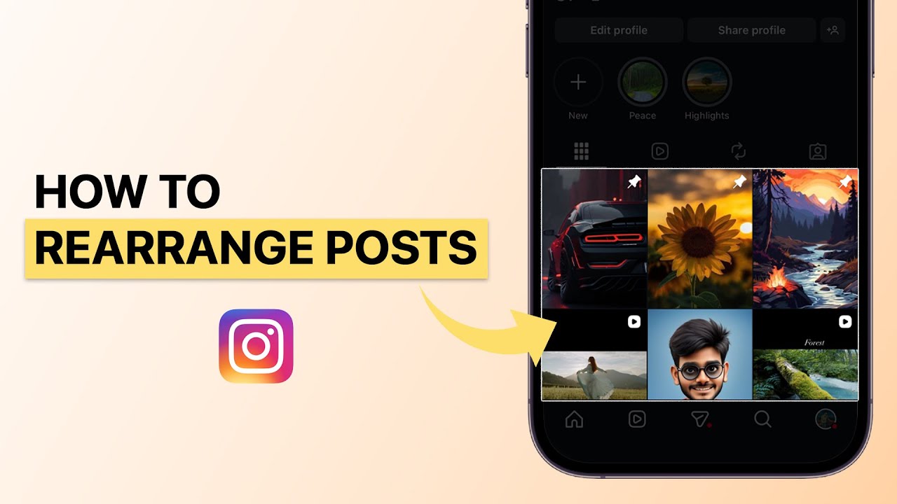 Как переставлять публикации в Instagram: новый трюк с расположением элементов профиля!