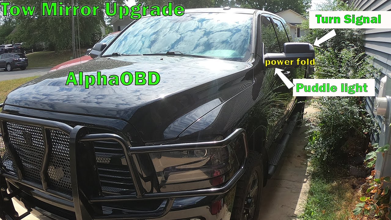 Ram Fourth Gen Tow Mirror Upgrade With AlfaOBD Programming.