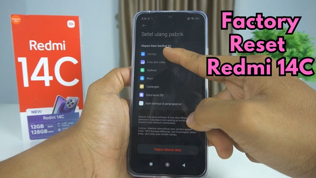 Cara Reset Data Pabrik/ Factory Reset HP Redmi 14C