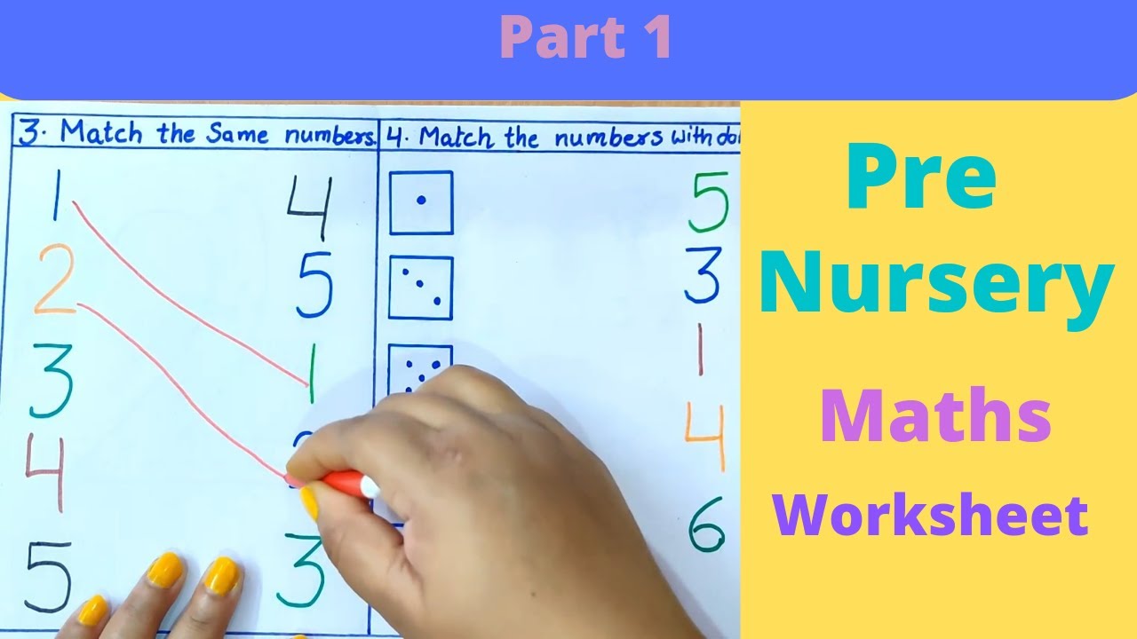 Pre Nursery Maths Worksheet