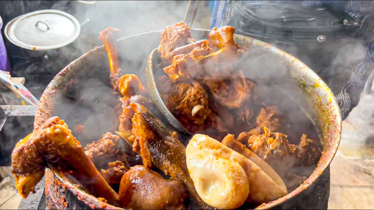 Goat Meat With Semo At Aanuoluwapo Food Canteen In Owena Ijesa