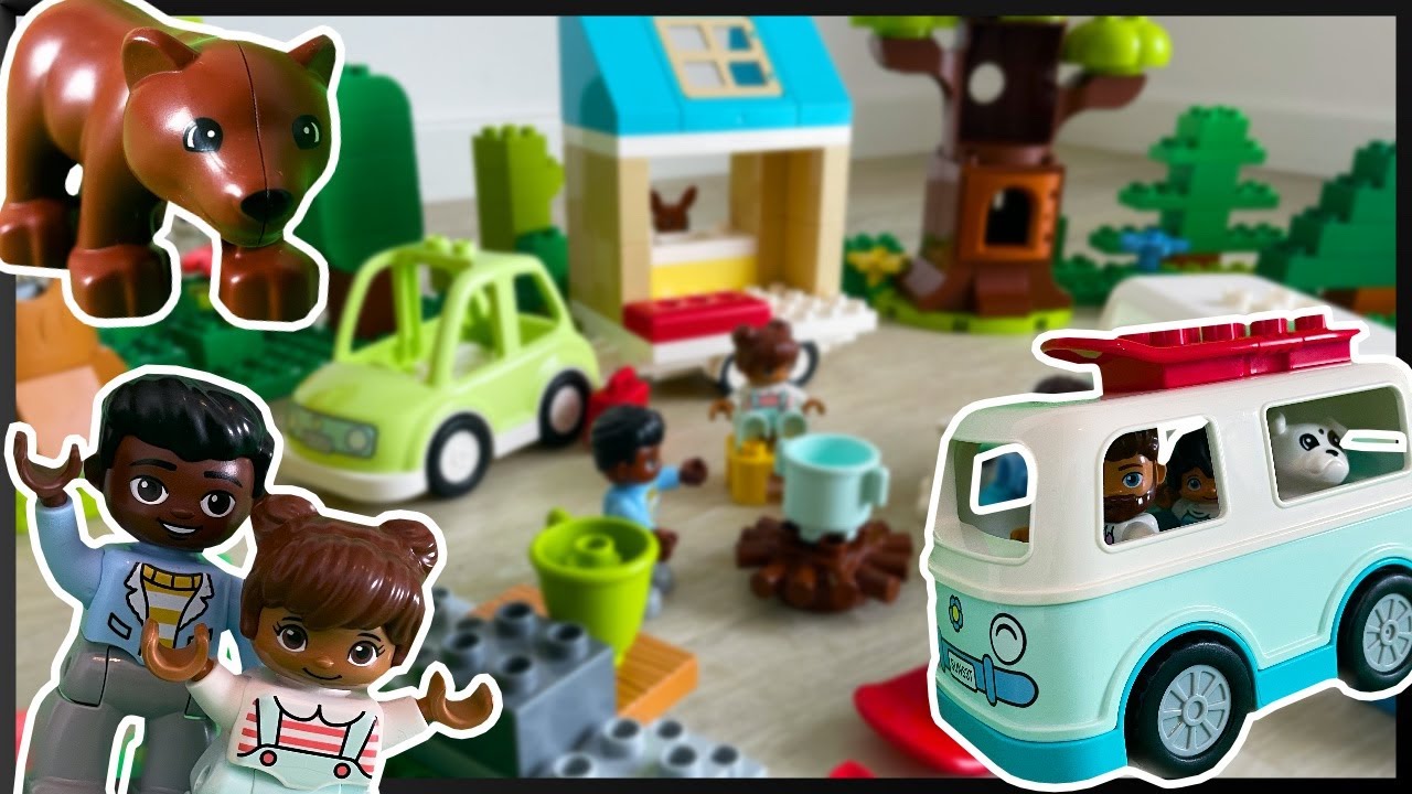 Lego Duplo Story House on Wheels - Holiday | Camper Van, Tiny House, Caravan, Camping, Animals