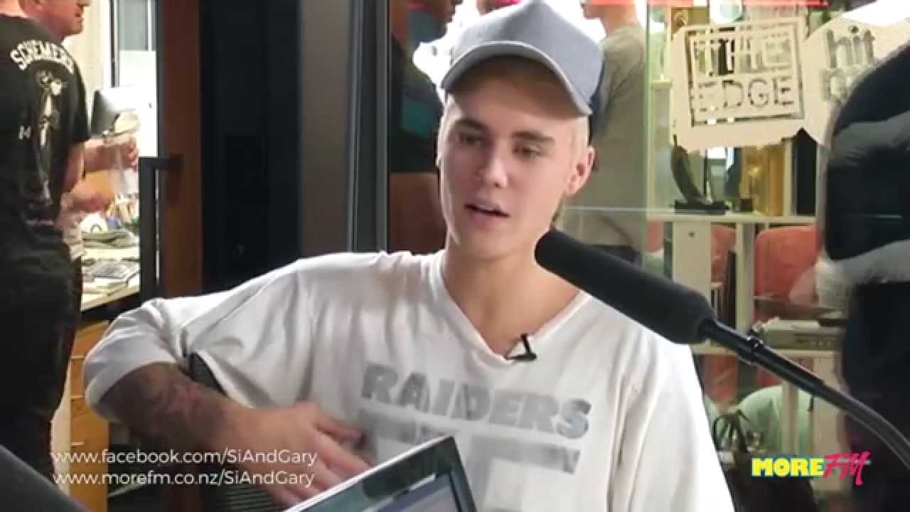 Justin Bieber talks with More FM's Simon Barnett