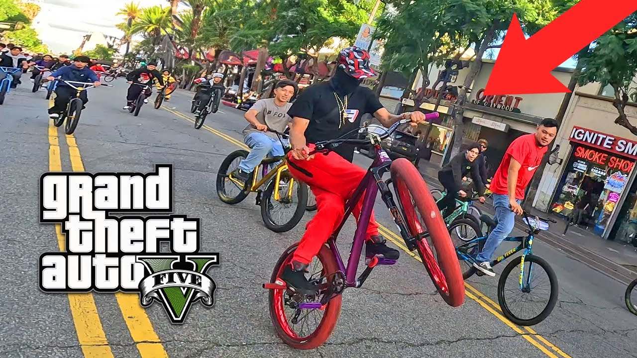 BIGGEST RIDEOUT IN LOS ANGELES (GTA V IRL)