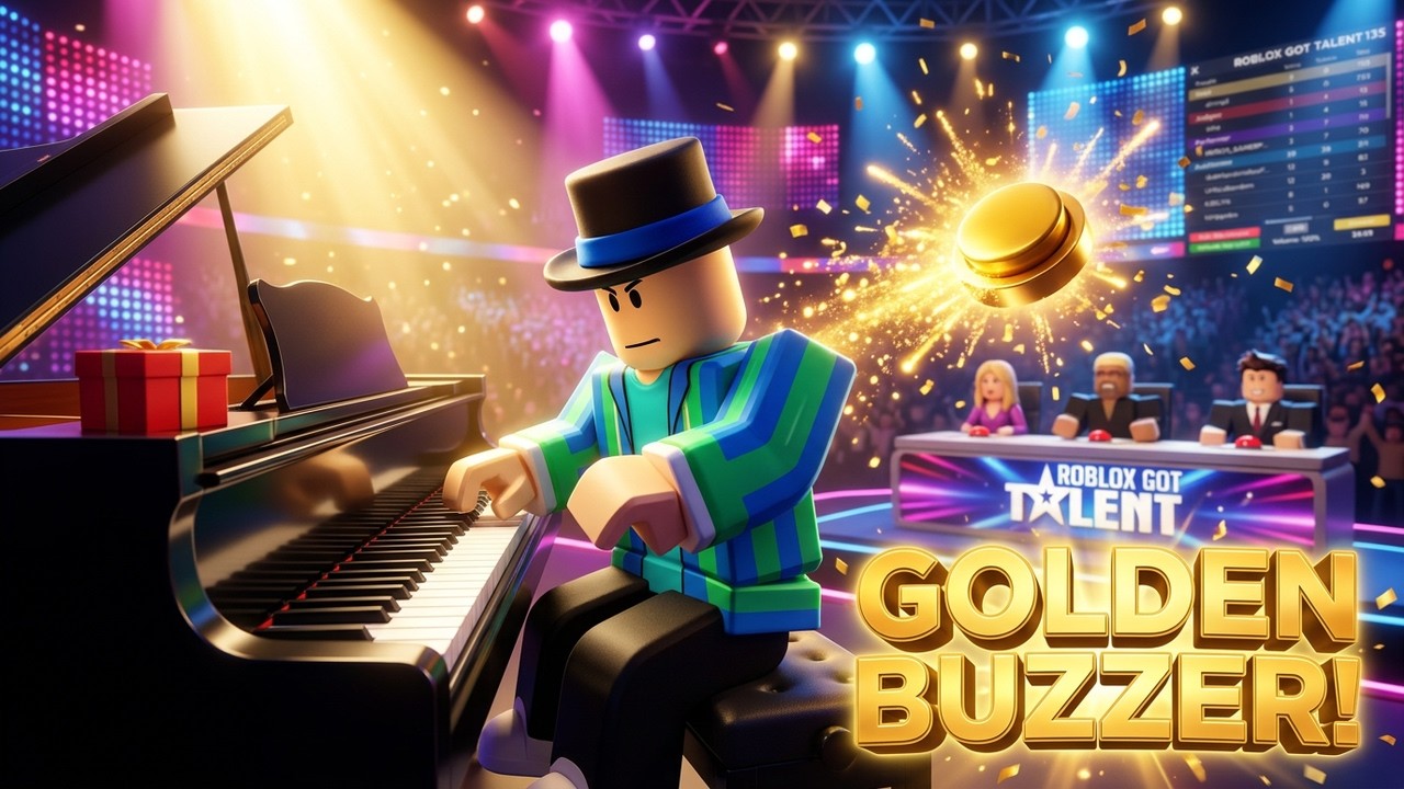 PERFORMING AS YOUNG GIRL A IN ROBLOX PIANO IN ROBLOX GOT TALENT