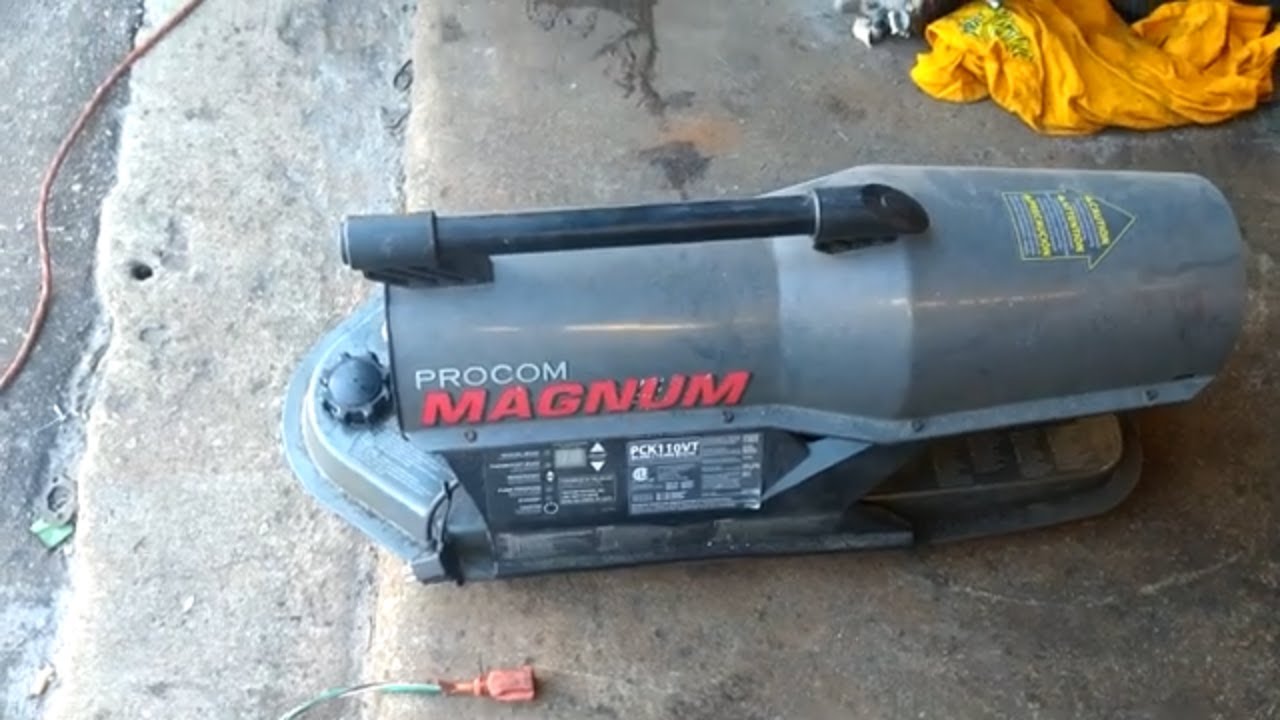 procom magnum forced air heater running on diesel fuel