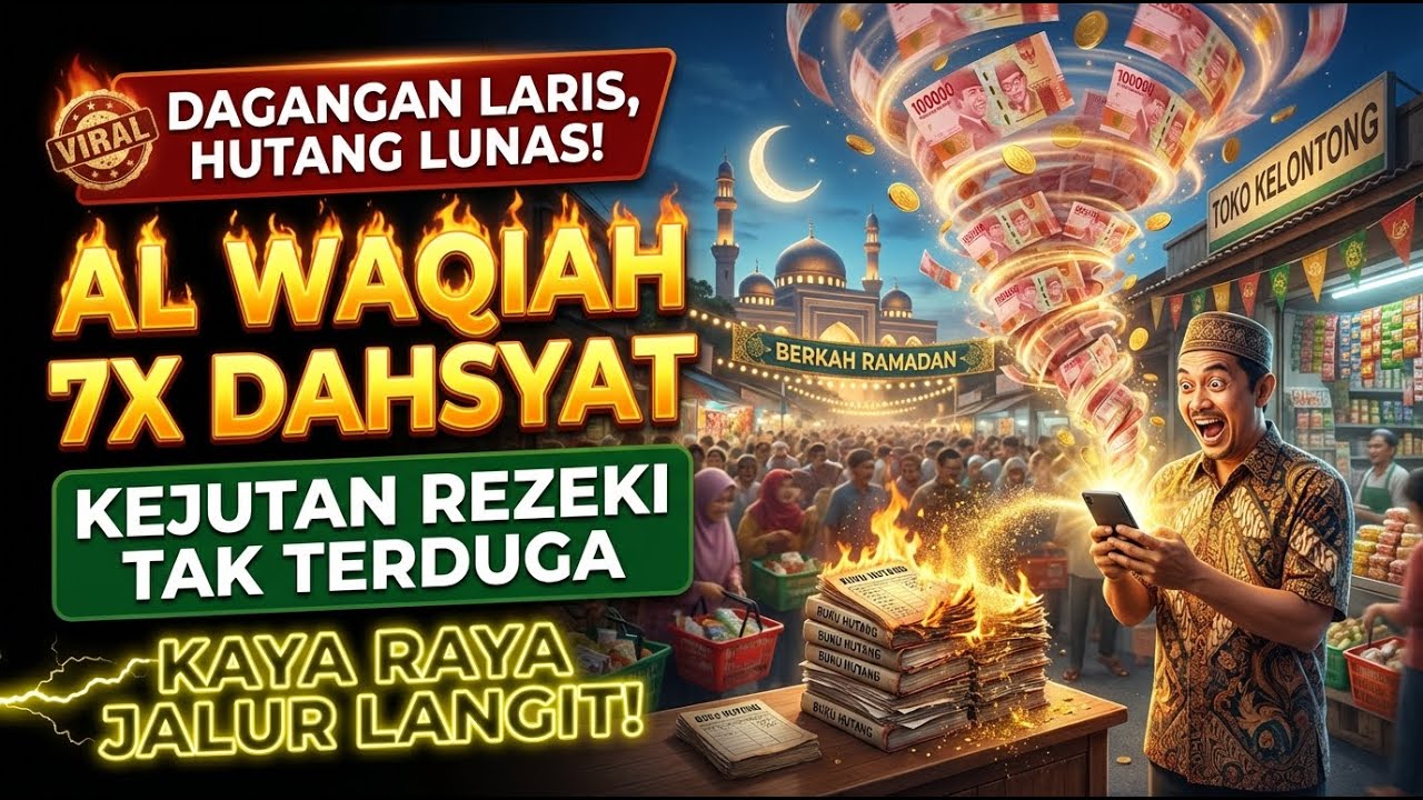 LELAP TERLELAP! Lantunan Malam Al Waqiah 7x Deraskan Rezeki Puasa