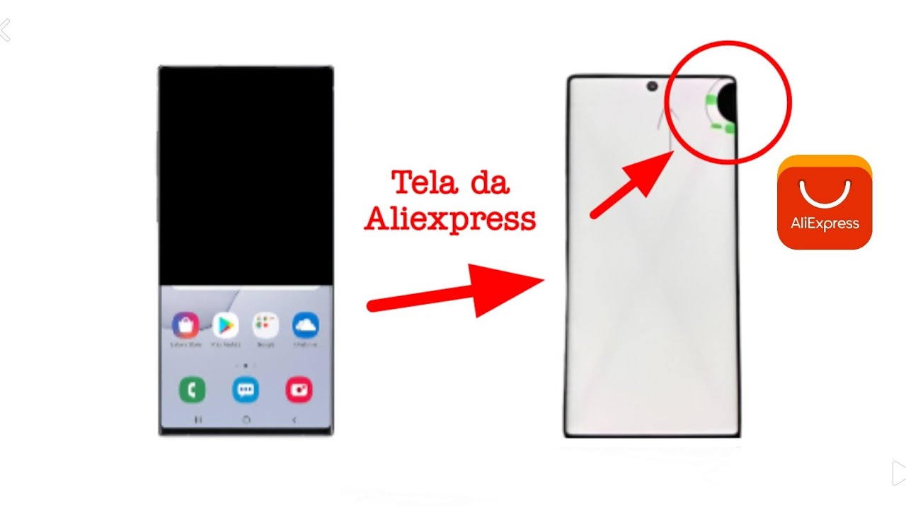 trocar tela do celular , tela da Aliexpress com mancha