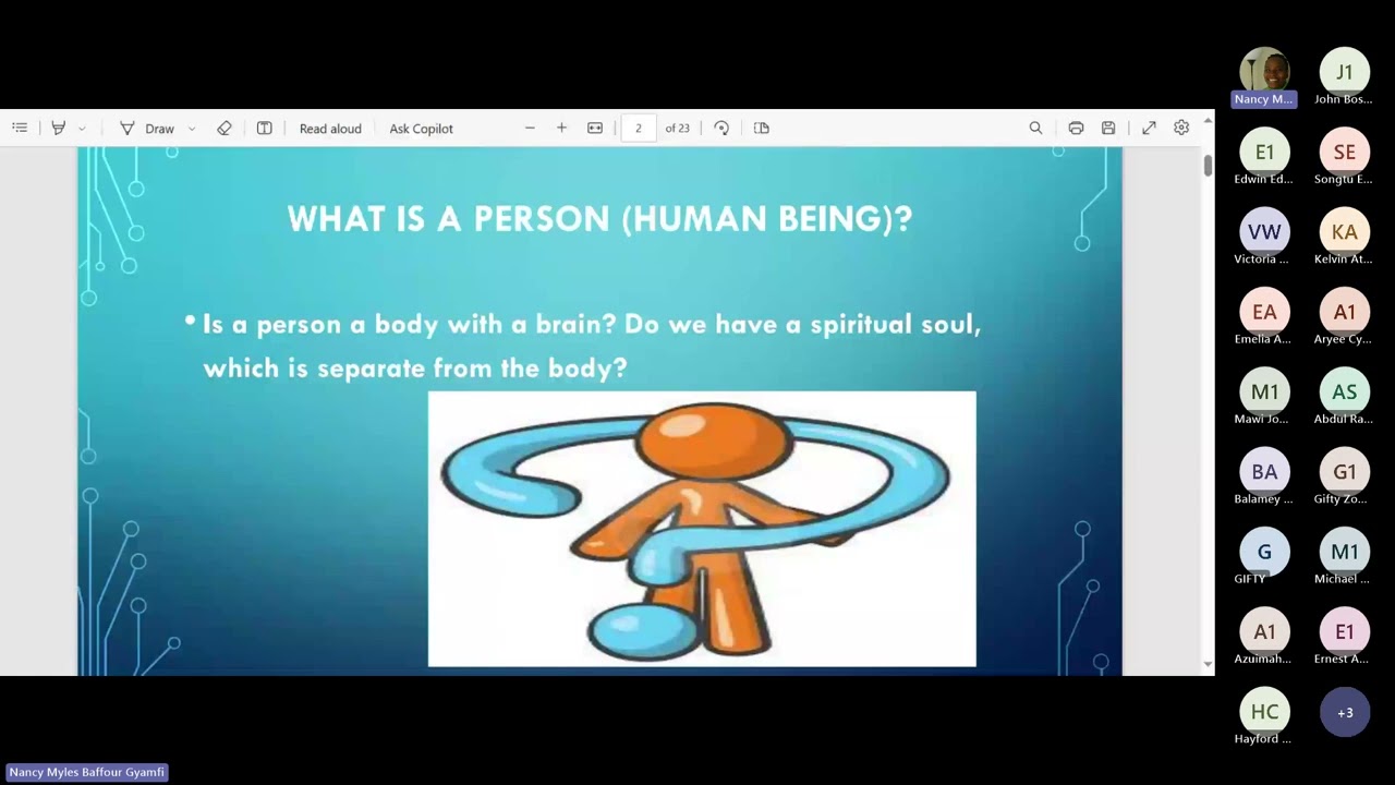 201 Akan concept of a person/certainty