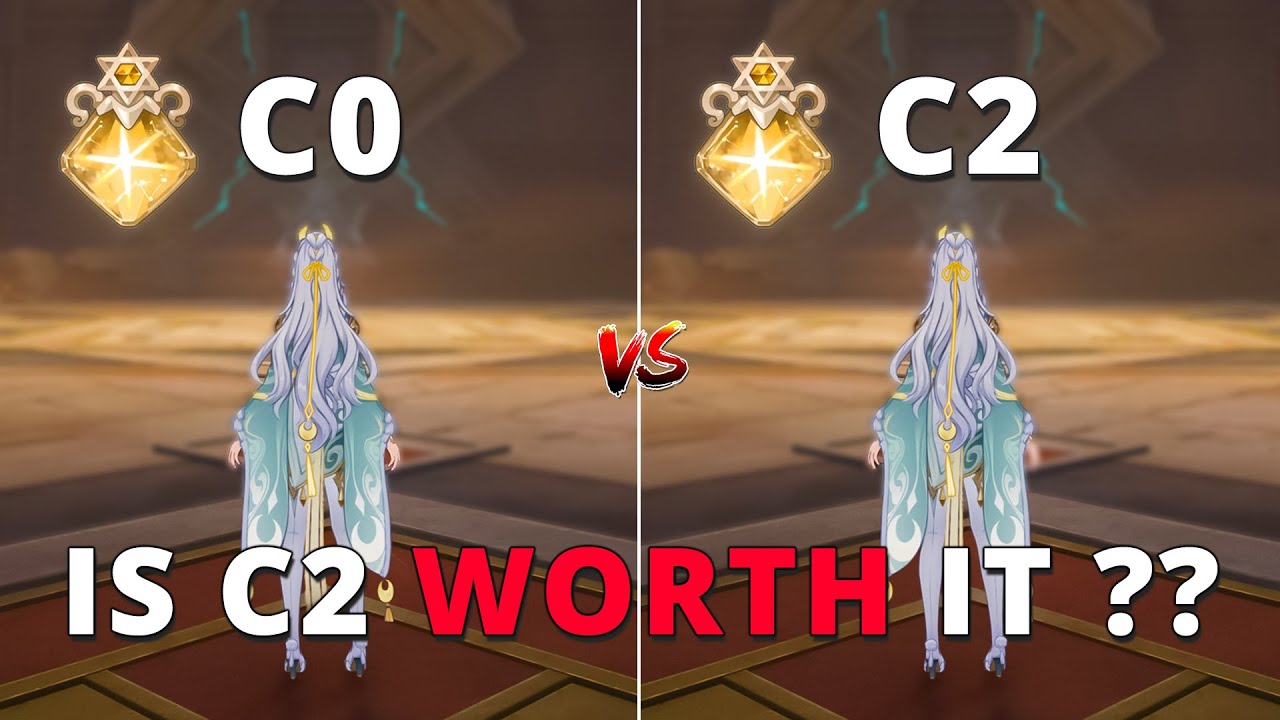 Is C2 Zibai Worth Pulling?? C0 vs C2 Zibai!! Genshin Impact